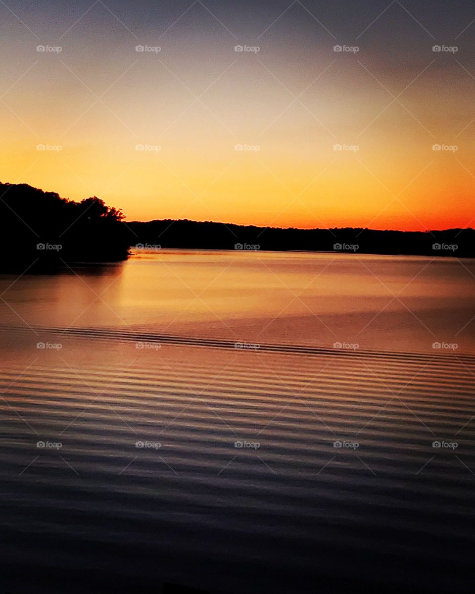 sunset over Kerr Lake, Virginia