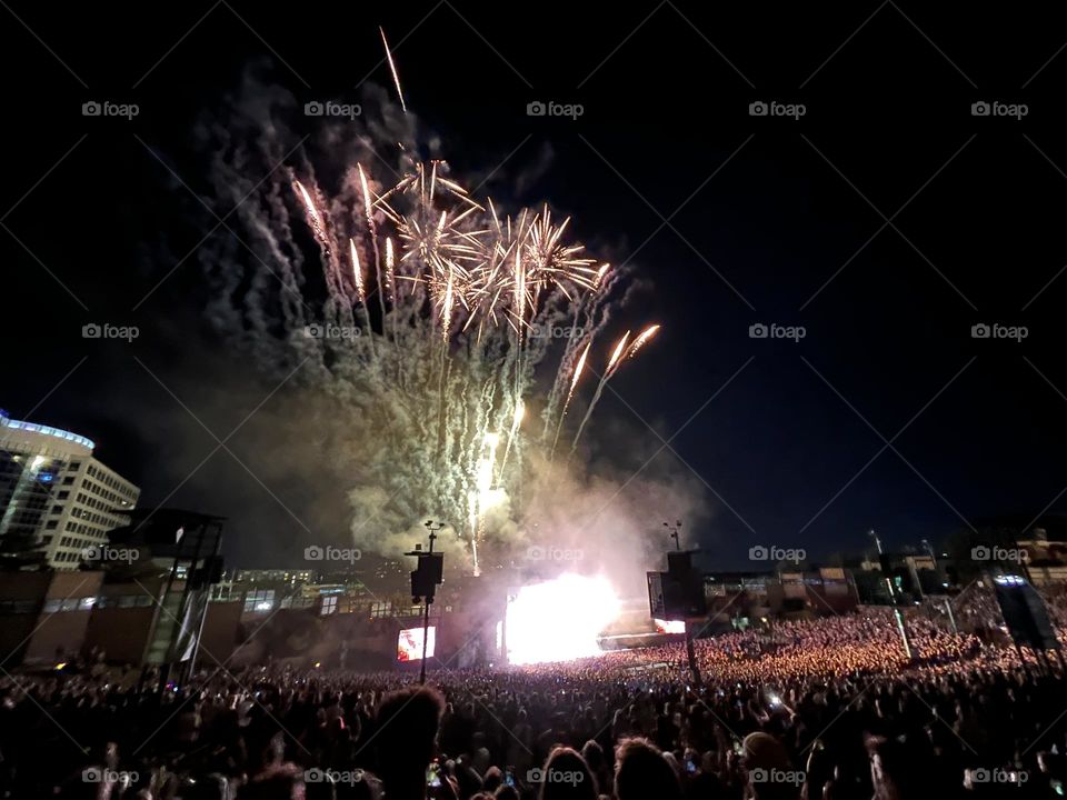 Odesza Concert in Denver with Fireworks