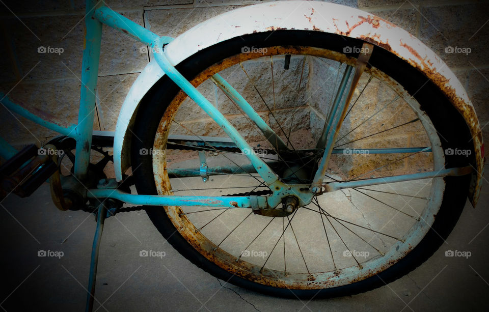 vintage bike, old school, wheel, sprocket, rims, rusty, petina