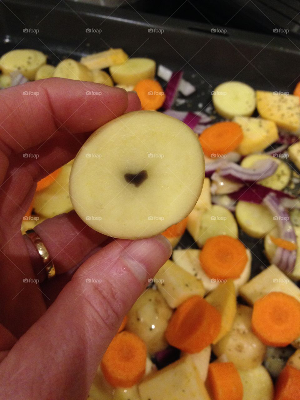 Heart in a potato