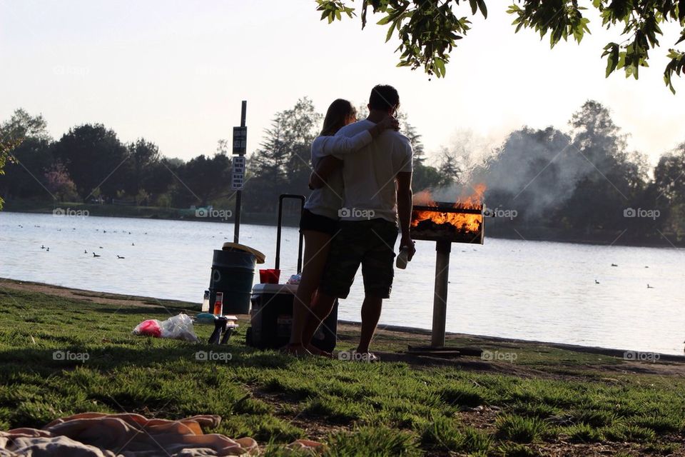 Grilling Couple