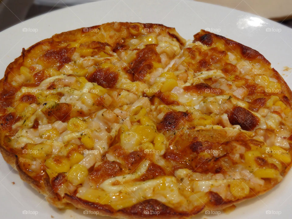 food pizza chesse crispy by sonchai