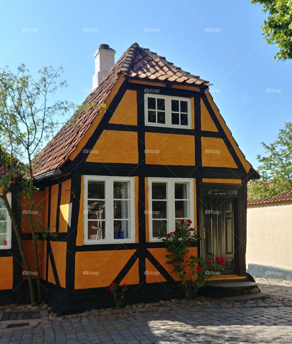 Haus house home Alt klein mini old door Fenster Windows flower so Fachwerk orange holz