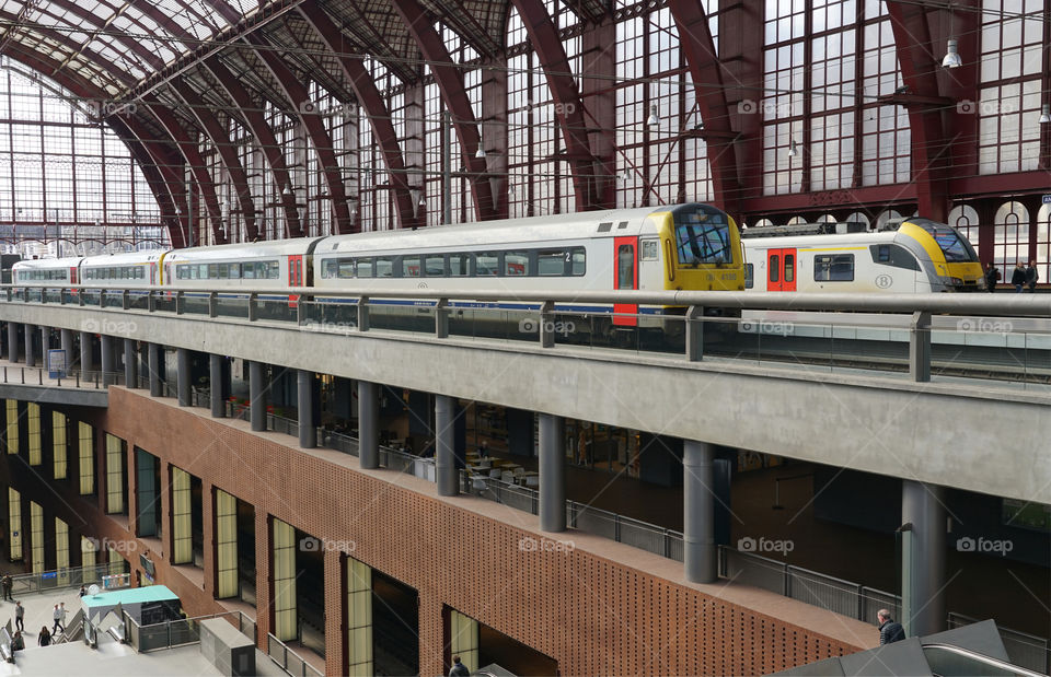 Train station in Antwerp, Belgium.