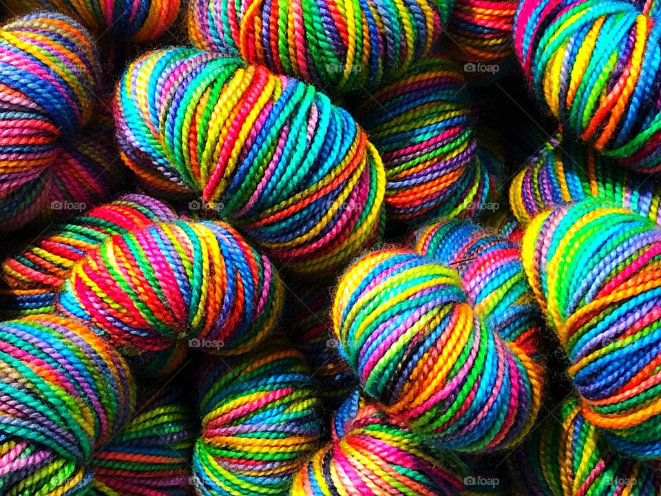 Colorful balls of yarn! 