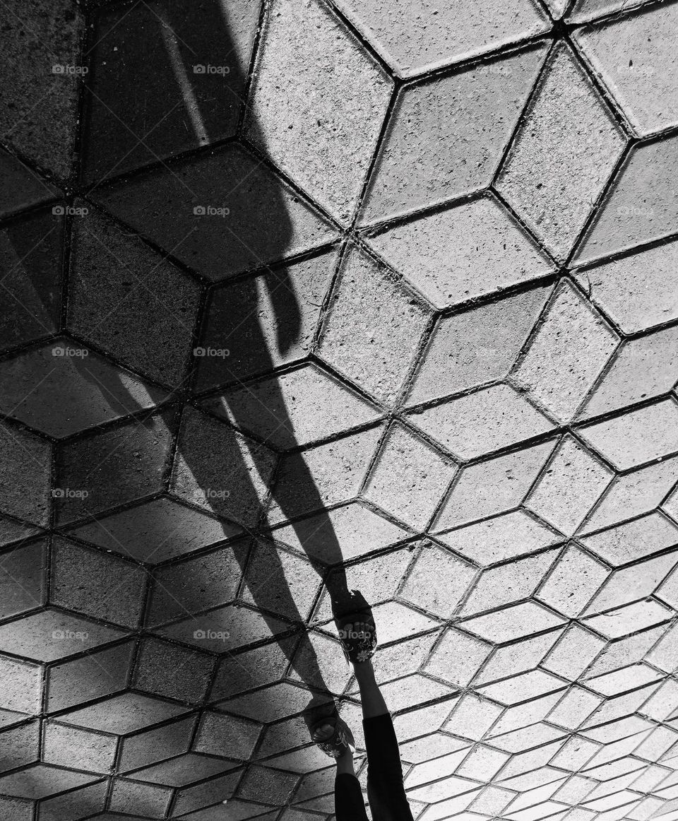 shadow and pattern of kid