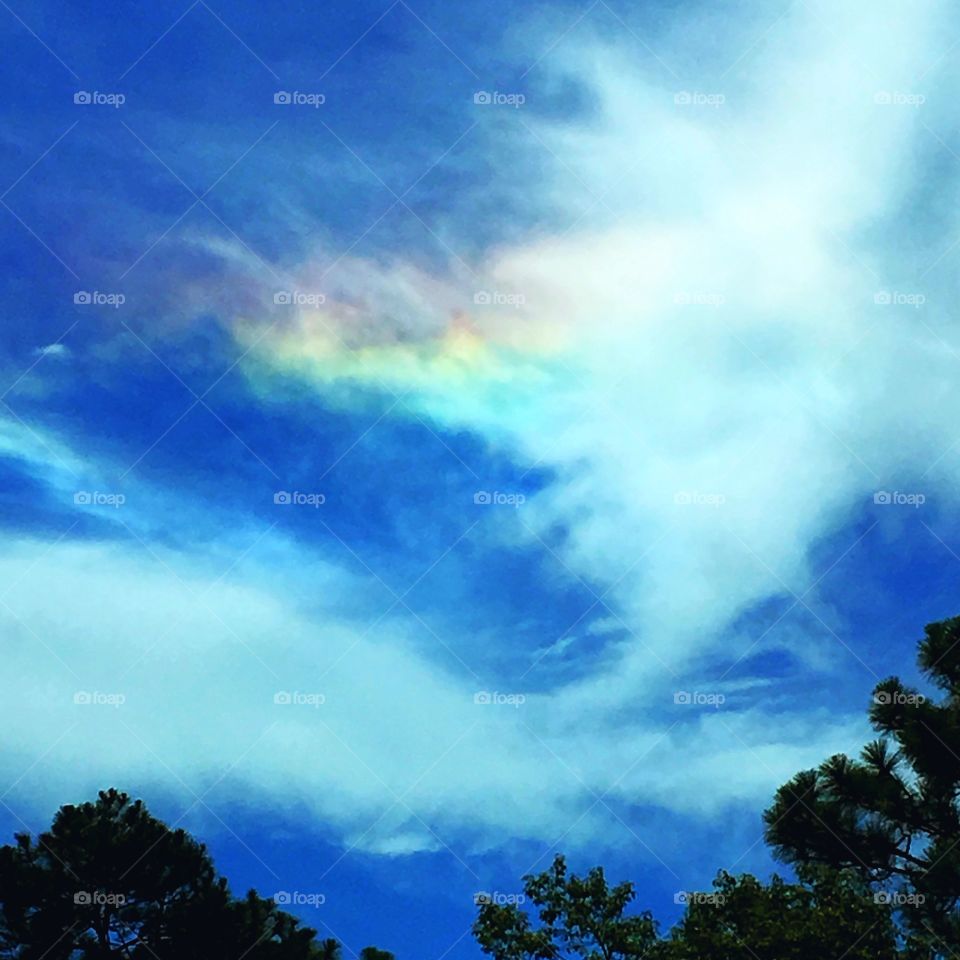 Rainbow in the clouds