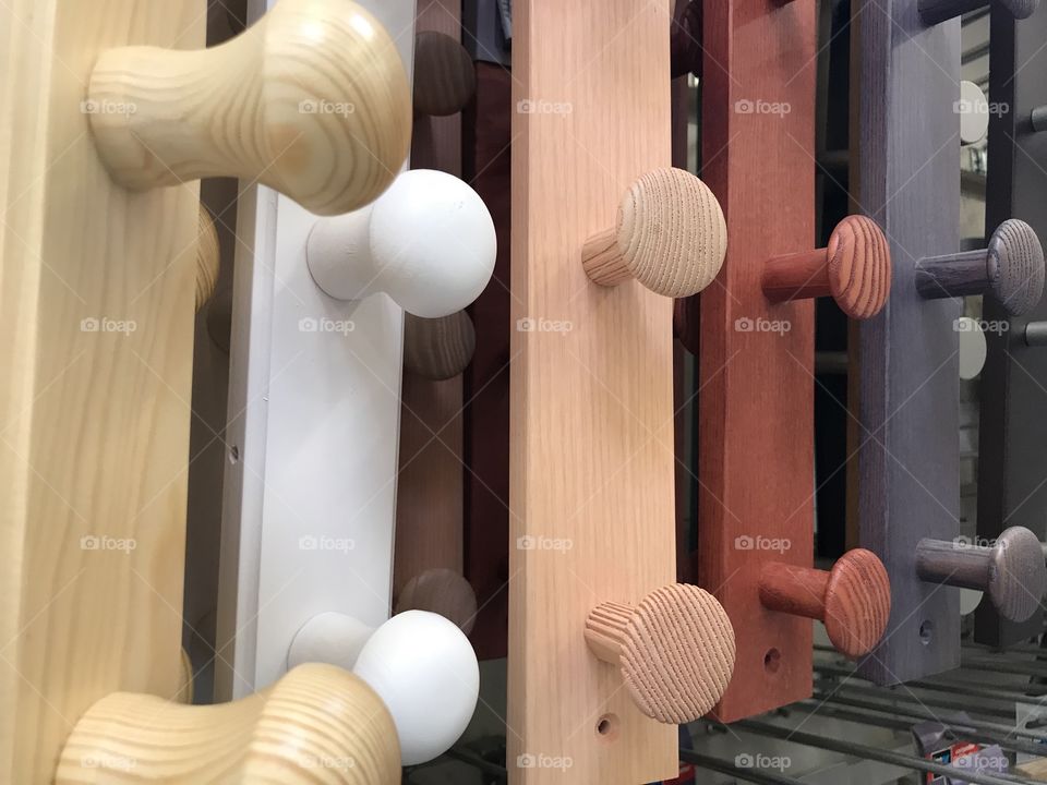 Coat rack in wood