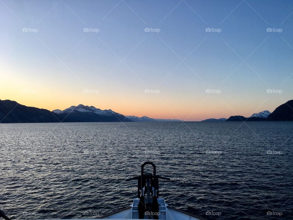 Sunrise in Glacier Bay