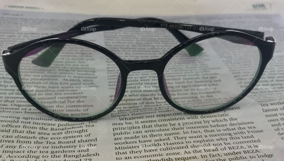 Printed unisex black frame spectacle eyes glass eye fashion power glass reading glass vision ultraviolet white background 