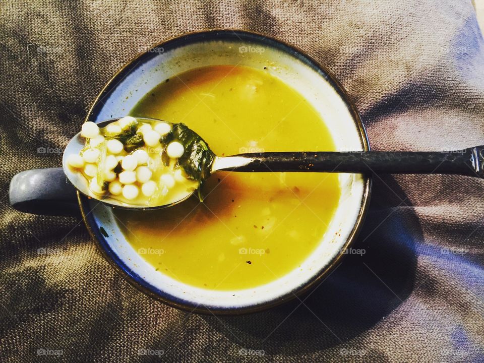 Soup on a cold day