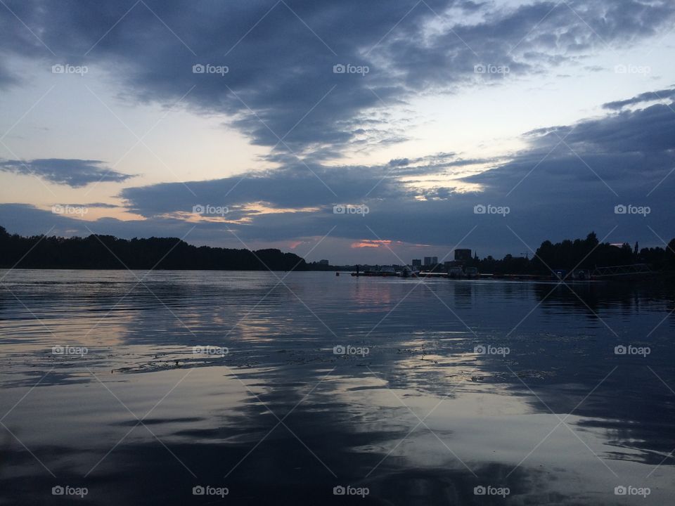 Water, Sunset, Dawn, Reflection, Evening