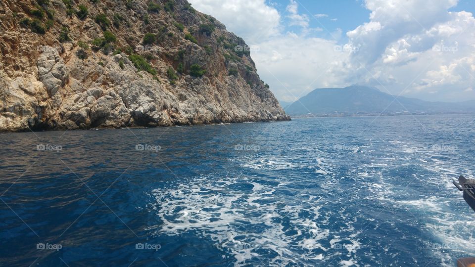 mountains and sea