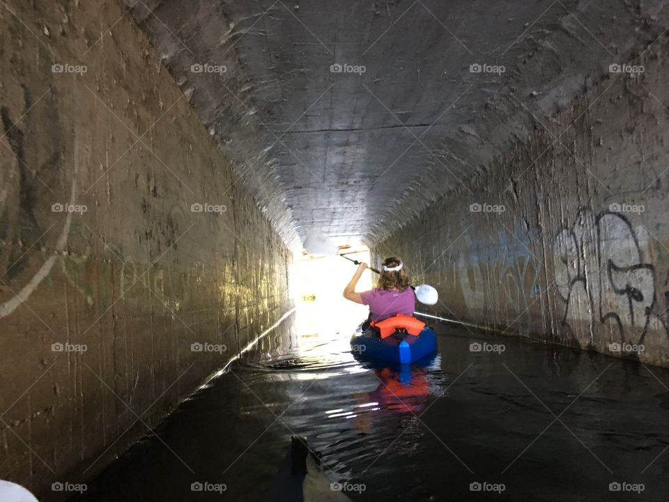 Kayak tunnel to Brownie Lake