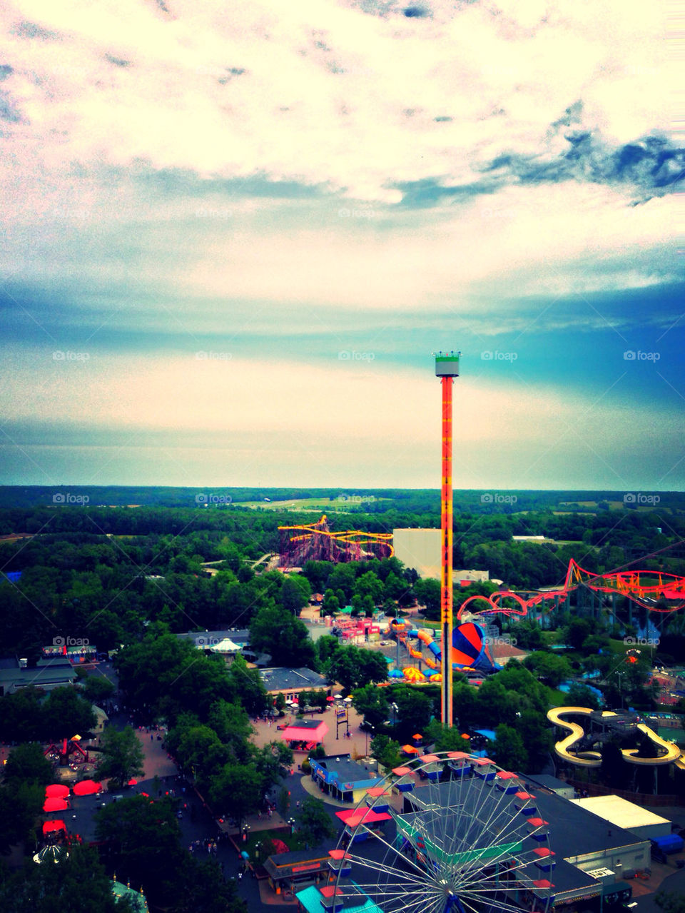 High view of Kings Dominion