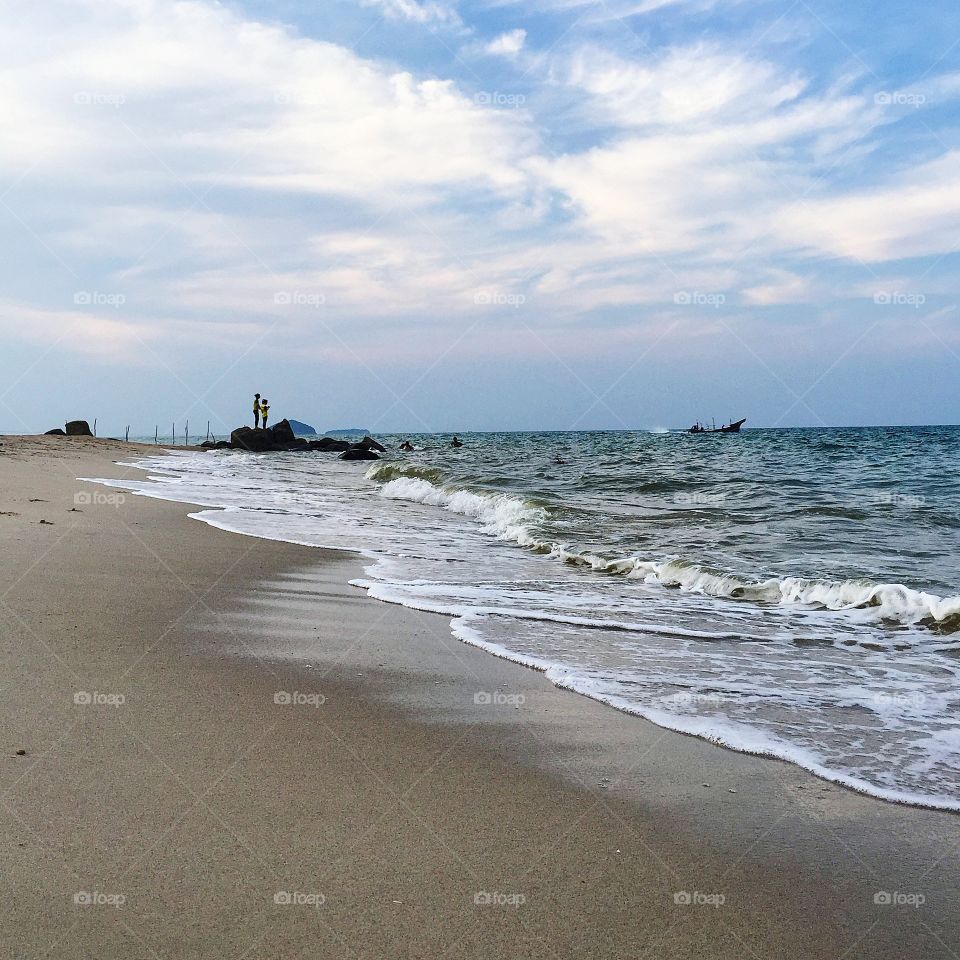 Beautiful beach and blue sky