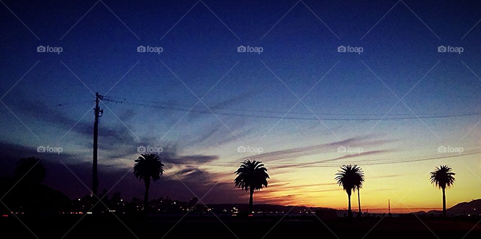 sun set in Cali