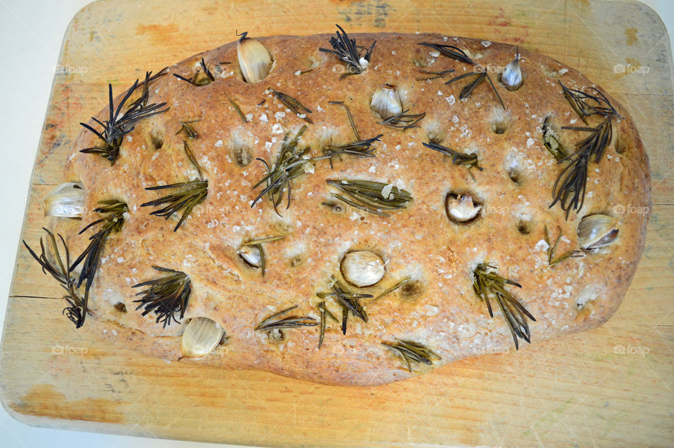 Garlic and Rosemary Ciabatta Bread