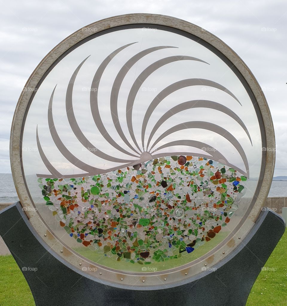 Glass Circle Sculpture