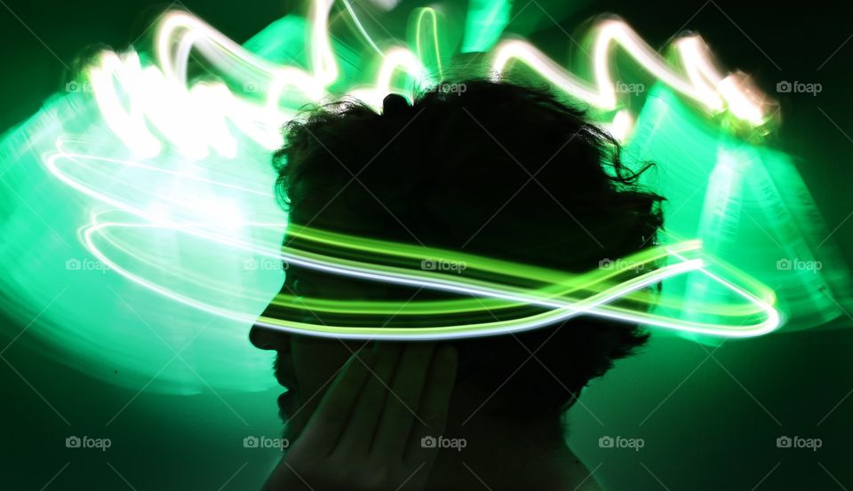 the man, music and lights