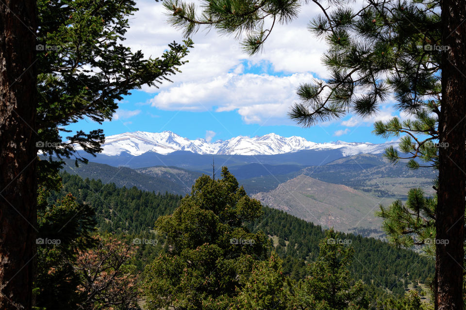 Boulder peaks Colorado 