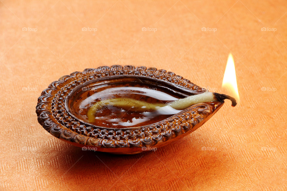 Indian festival Diwali diya oil lamp