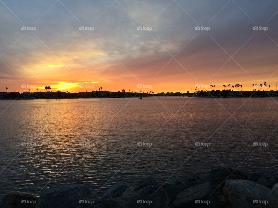 Long Beach -warm sunset glow