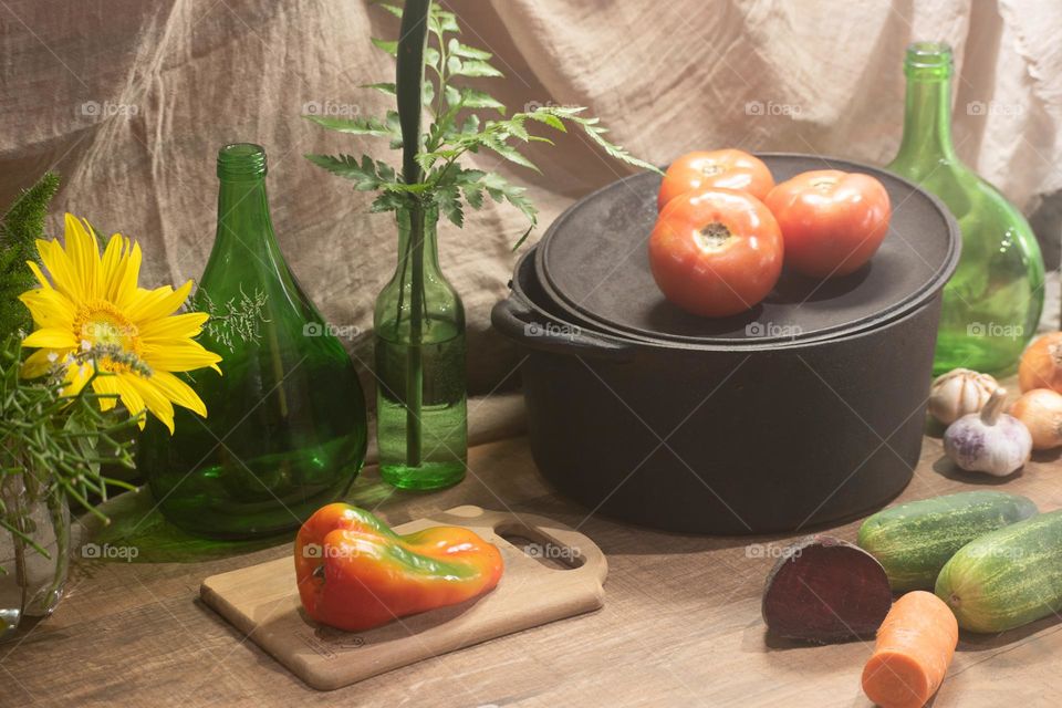 Preparing the lunch/Preparando o almoço.