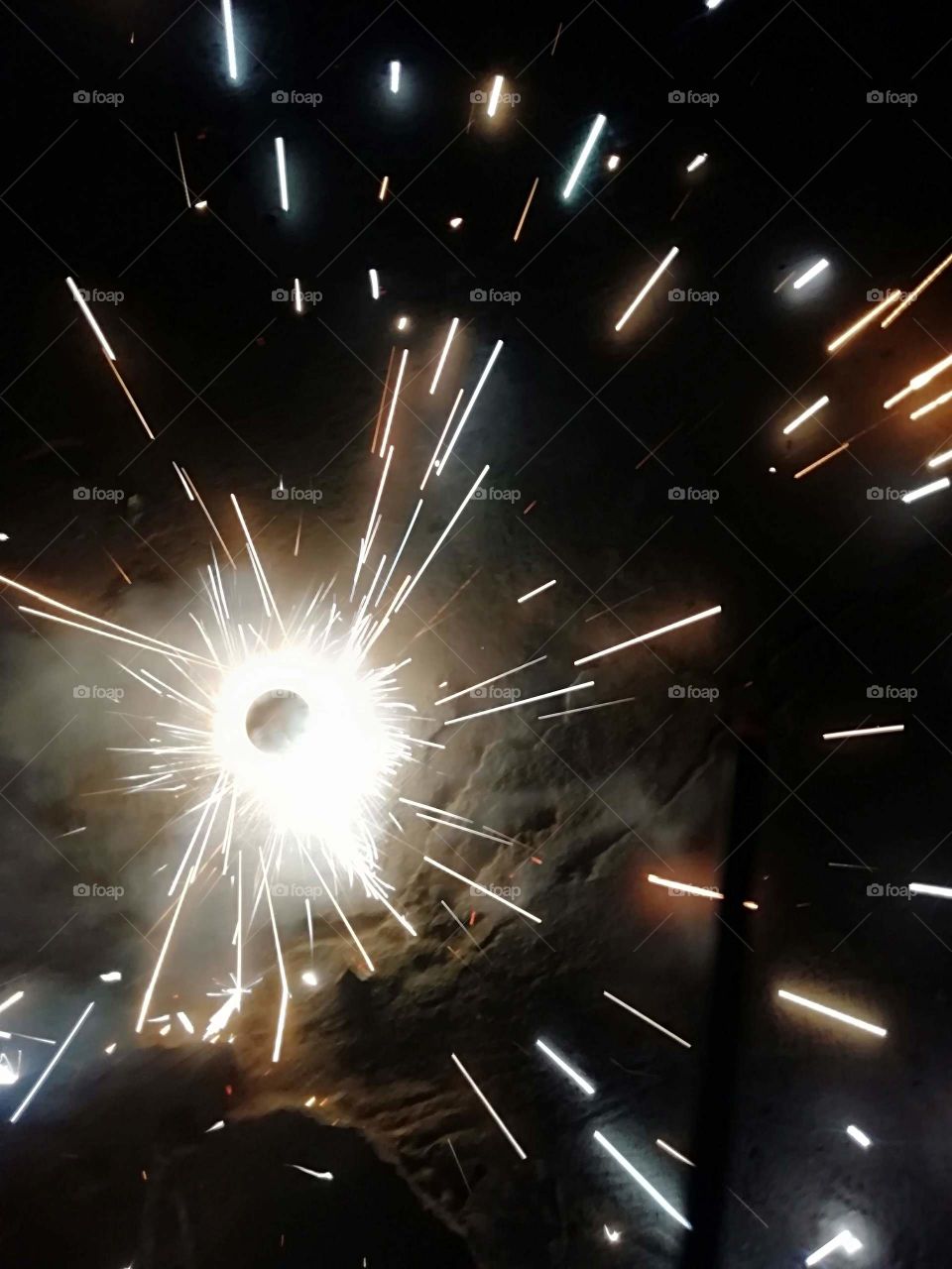 Fire works on Diwali Celebrations in South India