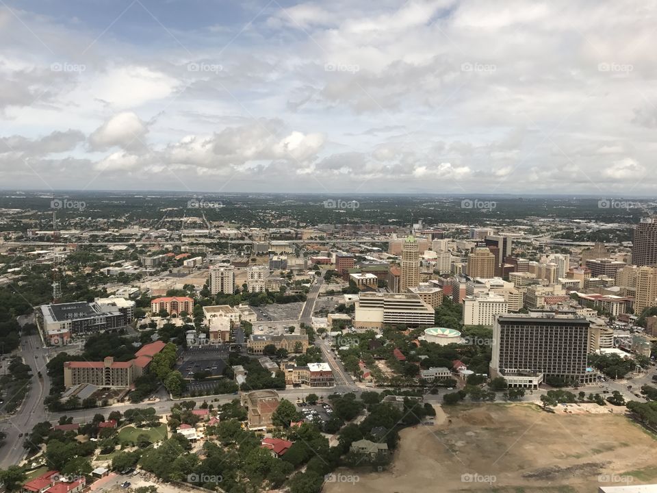 Downtown San Antonio view from Tower of the Americas
