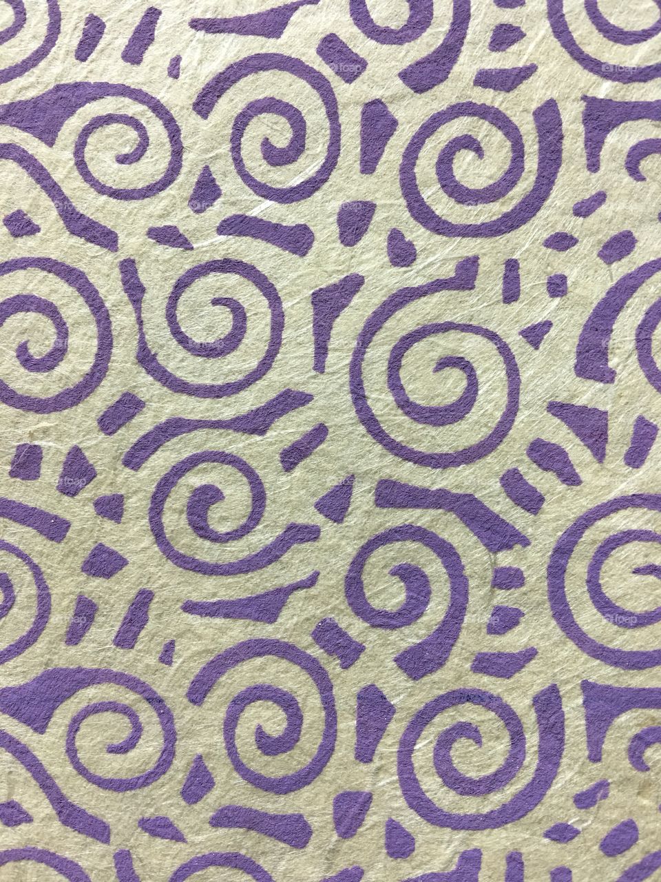 Purple handmade paper swirls 1