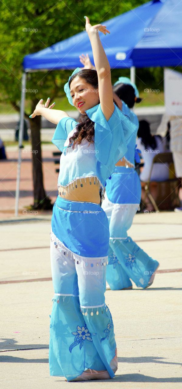 Asian Female Dancer. Asian American Heritage Festival held at the Kensico Dam Plaza in Valhalla, New York on May 30, 2015.