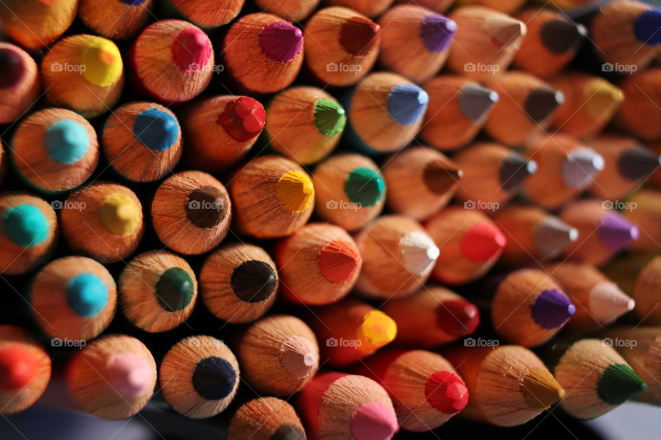 Group of colorful pencils