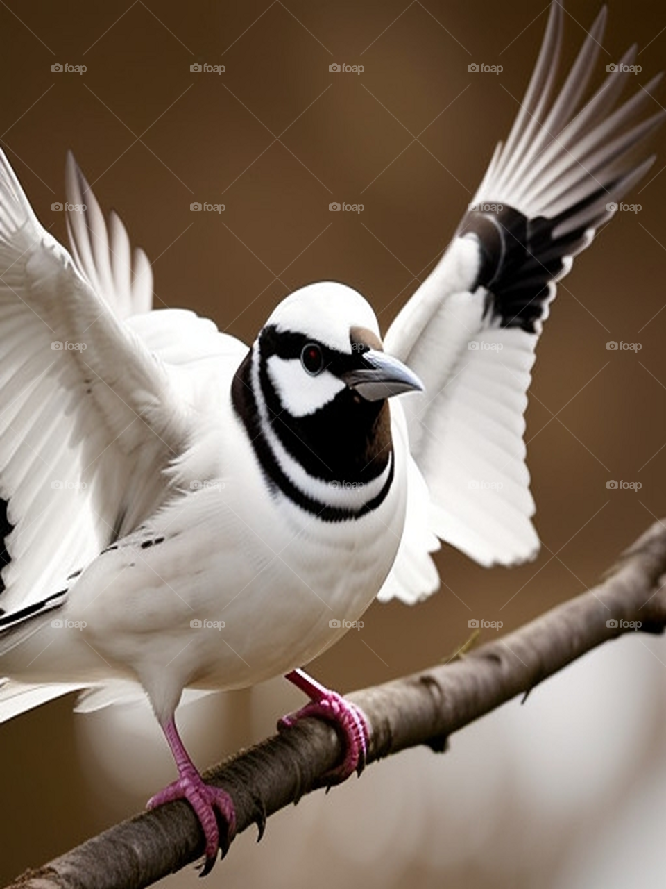 A beautiful bird flaps its wings