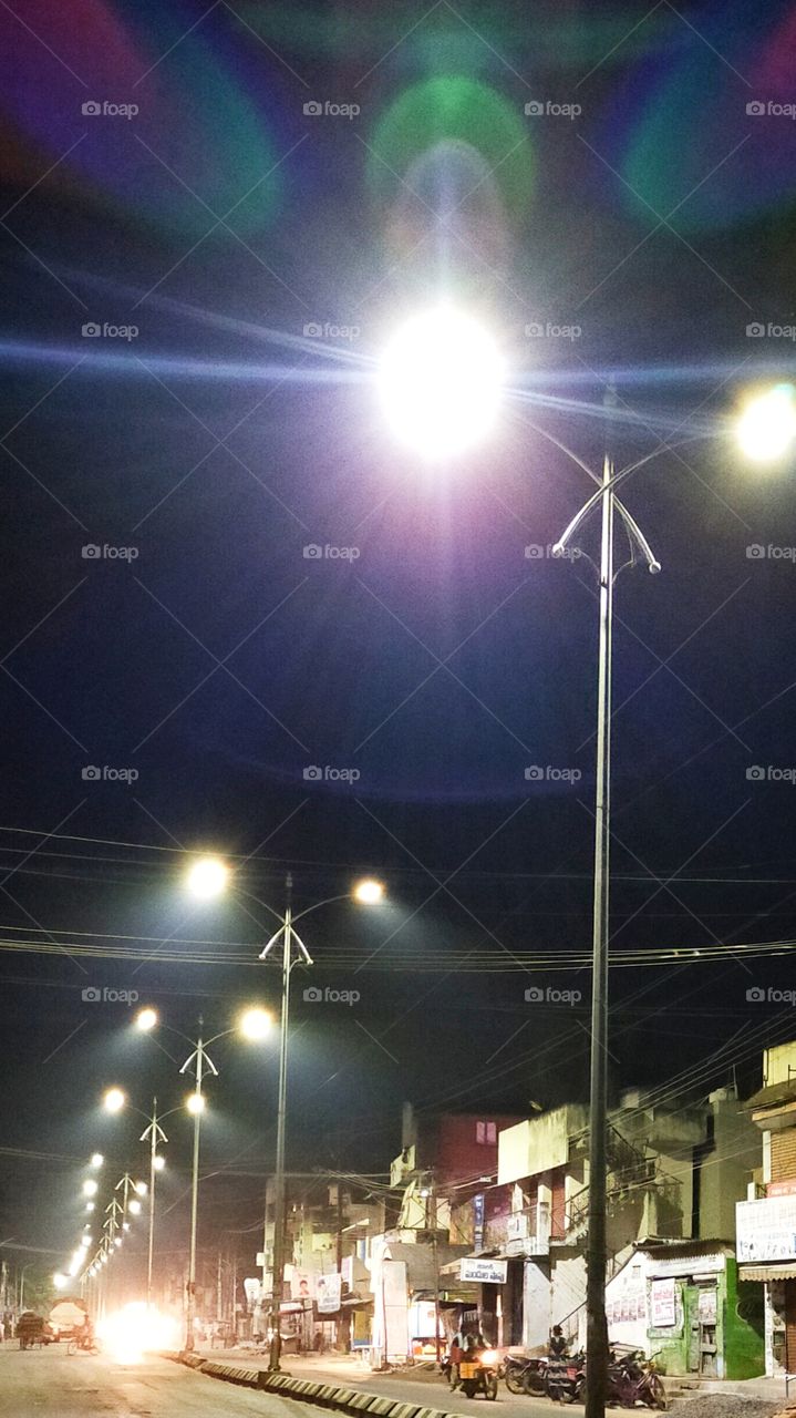 The light which been provided by government enabled people to work even during night.