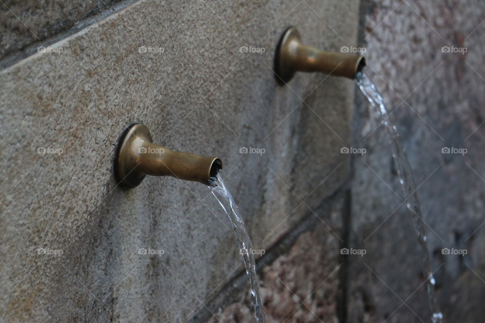 No Person, Faucet, Steel, Old, Wood