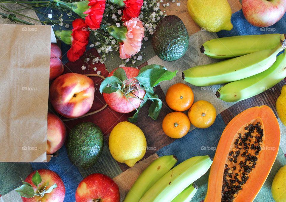 produce flatlays