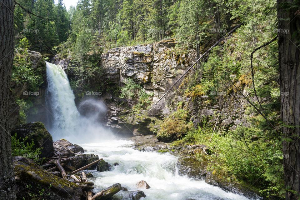 Waterfall in the Canadian Rocky Mountains