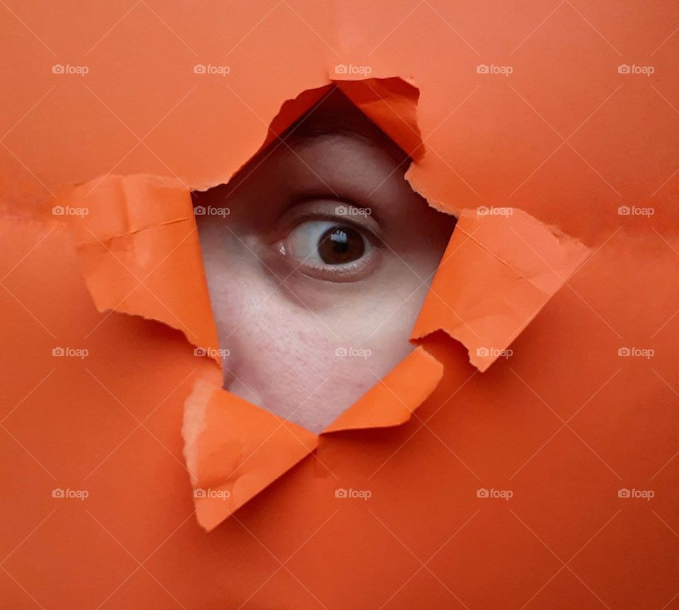 Original Photo of a girl with brown eyes