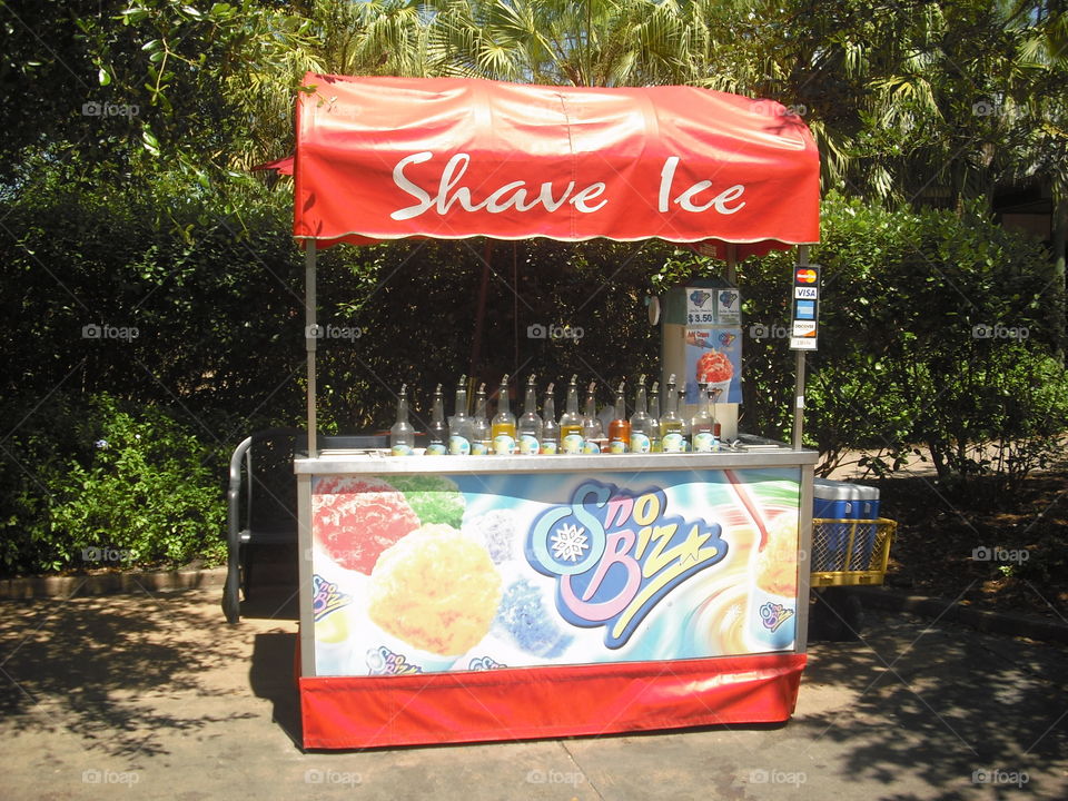 Red Shaved Ice Stand