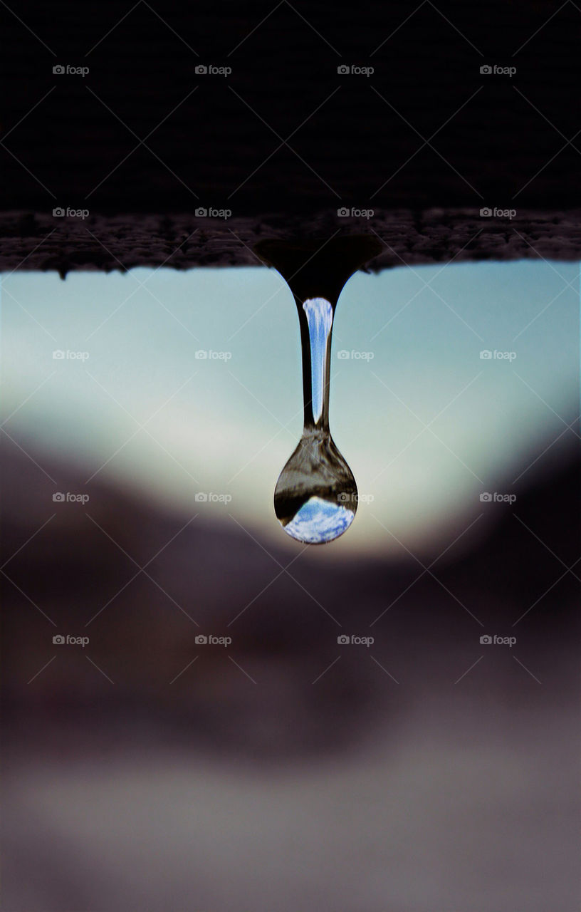 Water rain reflection