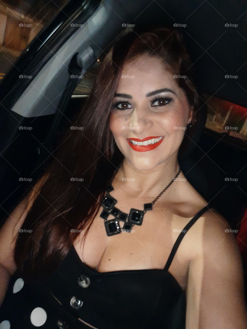 beautiful woman with red lipstick