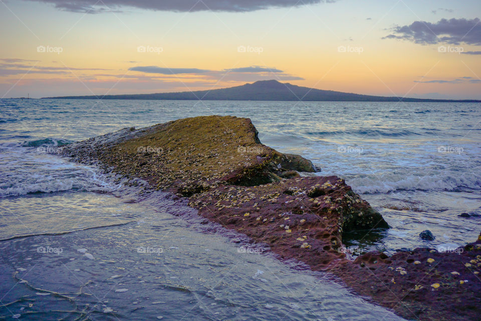 narrow neck beach sunset