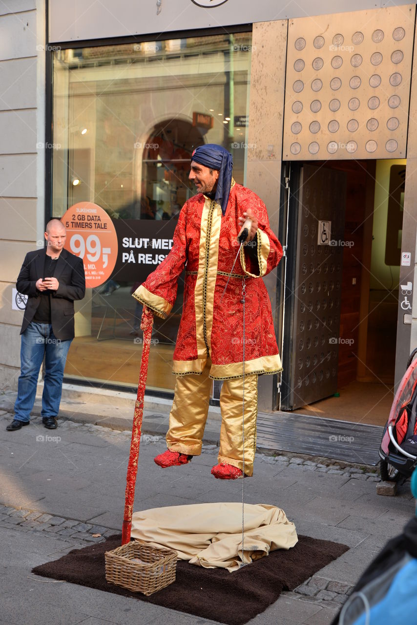 Street artist in barcelona