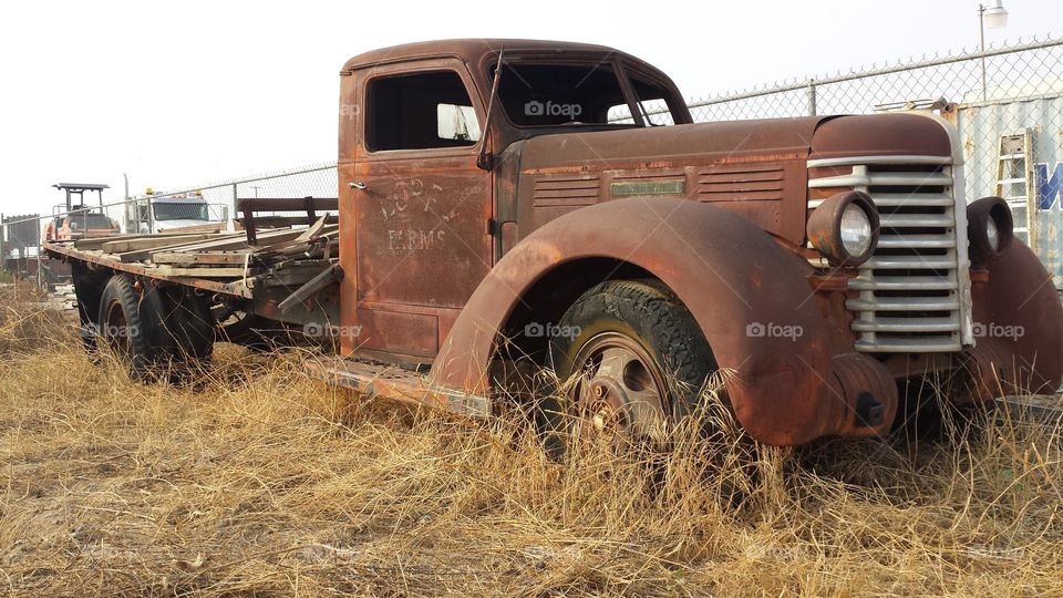 just an old truck sitting around.