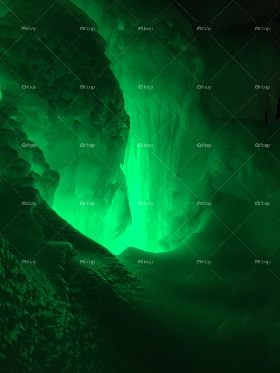 Nighttime Ice Castles