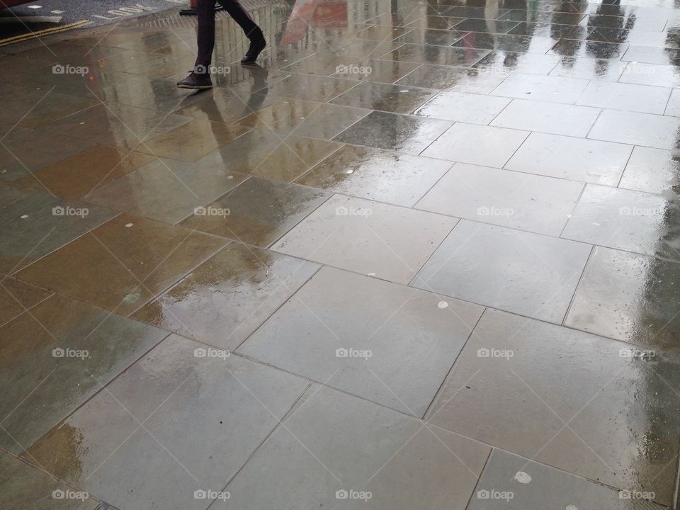 Pavement, Rain, Blur, Architecture, No Person