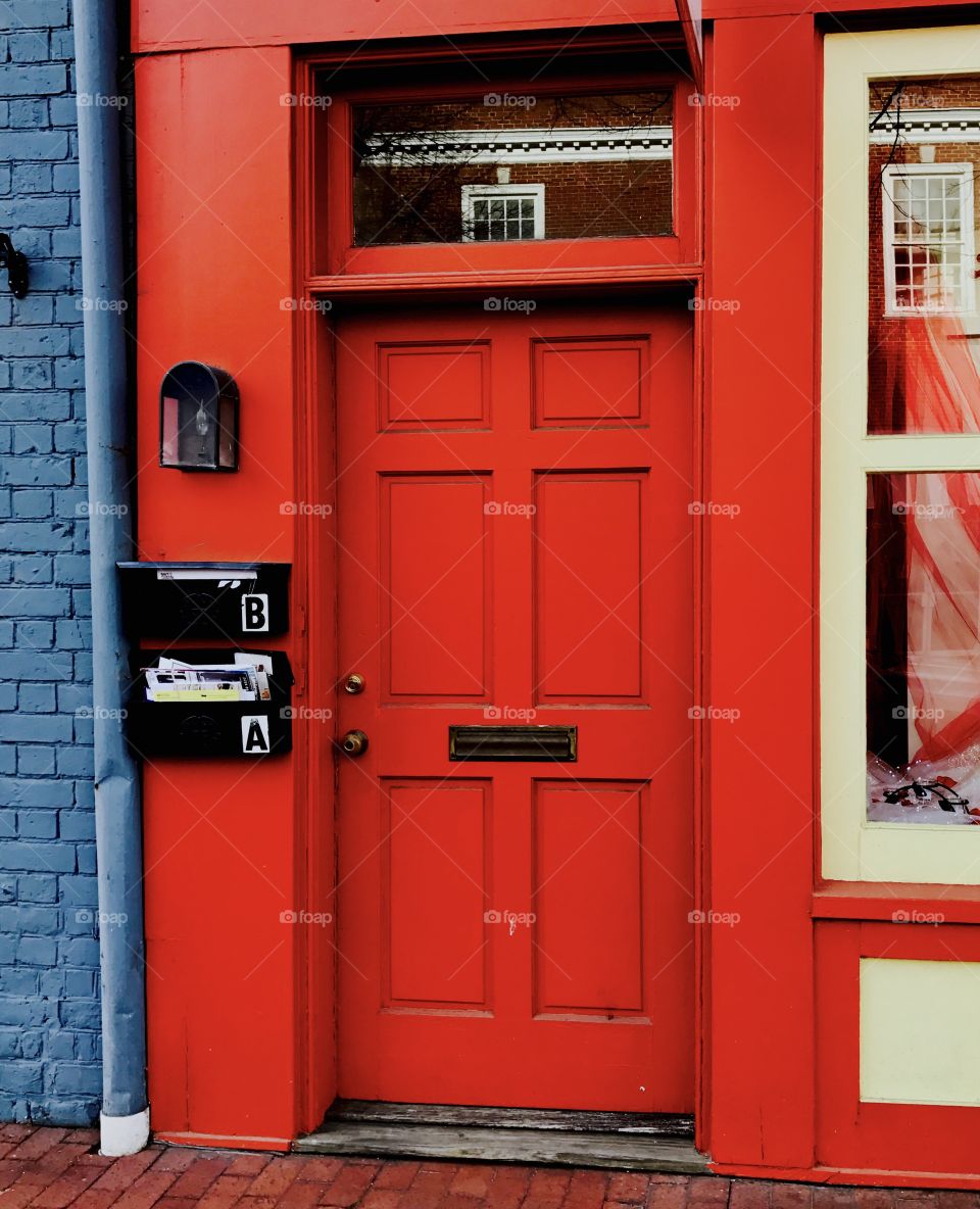 Bright Red Single Door