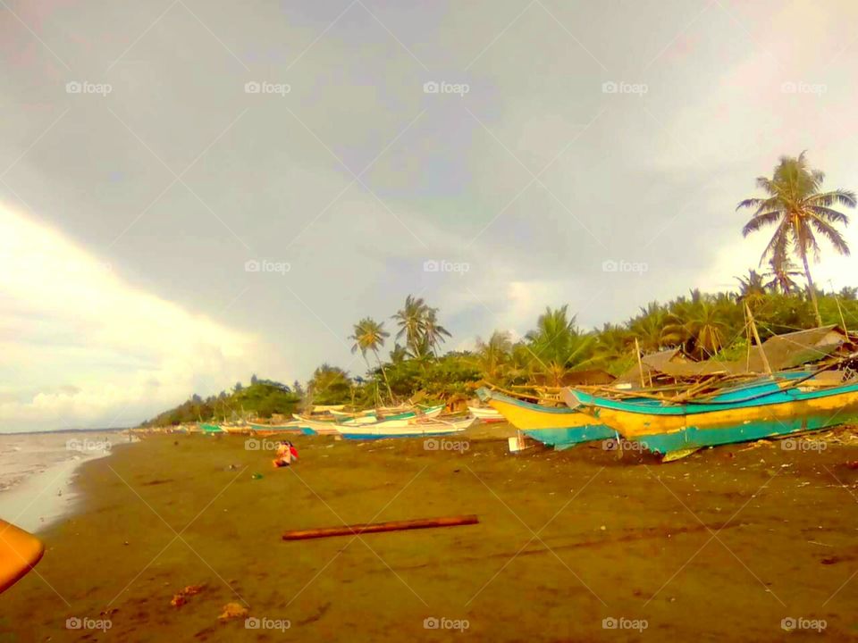 Cloudy sky sunset beach 🤗🙏