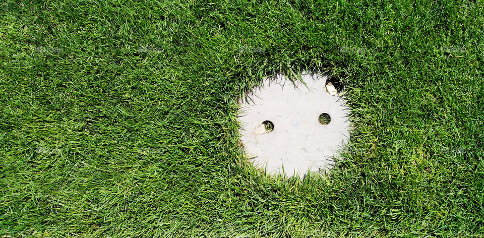 Grass of football yard